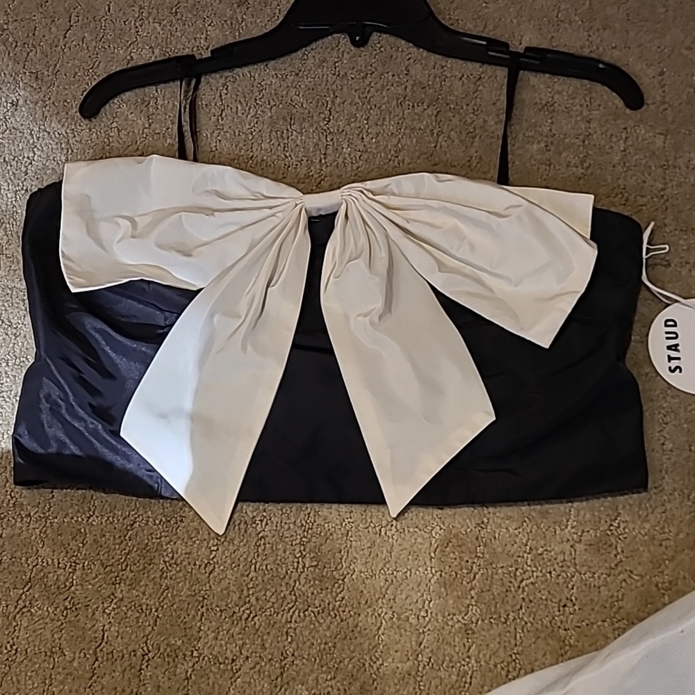 Staud strapless with Bow top